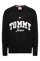 Tommy Jeans Logómintás kerek nyakú pulóver férfi