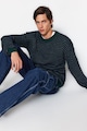 Trendyol Раиран пуловер с овално деколте Мъже