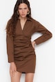 Trendyol Szűkített fazonú húzott dizájnú ruha női