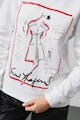 Karl Lagerfeld Суитшърт с овално деколте и шарка Жени
