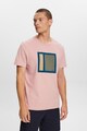 Esprit Tricou cu decolteu la baza gatului si imprimeu geometric Barbati