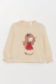 LC WAIKIKI Памучен пуловер с фигурална шарка Момичета