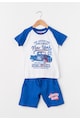 Zee Lane Kids Set alb cu albastru de tricou si pantaloni scurti Baieti