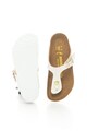 Birkenstock Papuci flip-flop albi cu irizatii si calapod ingust Fete