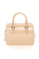 Furla Geanta bowler mica maro taupe deschis cauciucata Candy Femei