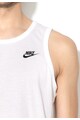 Nike Бял топ с черно бродирано лого Мъже
