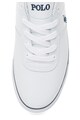 Polo Ralph Lauren Pantofi sport albi de piele cu garnituri bleumarin Hanford Barbati