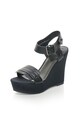 G-Star RAW Sandale wedge bleumarin inchis de piele Claro Femei