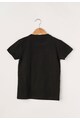 Aygey Tricou negru cu imprimeu text Baieti