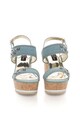 Replay Sandale wedge albastru prafuit din denim Serne Femei