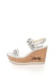 Replay Sandale wedge alb prafuit cu decoratiuni Meria Femei