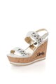 Replay Sandale wedge alb prafuit cu decoratiuni Meria Femei