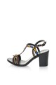 Zee Lane Collection Sandale slingback negre de piele intoarsa cu strasuri Femei