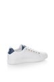 Trussardi Jeans Pantofi sport alb si bleumarin de piele cu imprimeu logo Barbati