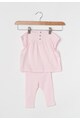 Esprit Set roz deschis de bluza si pantaloni cu cusaturi decorative Fete