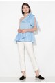 Zee Lane Collection Top bleu asimetric cu detaliu plisat Femei