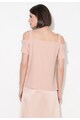 Zee Lane Collection Bluza roz pastel cu decupaje pe umeri Femei