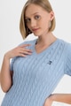 Jimmy Sanders Xiomara V-nyakú csavart kötésmintájú póló női