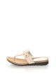 Lauren Ralph Lauren Papuci flip-flop bej de piele Lakin Femei