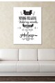 4Decor Tablou monocrom de panza cu text Barbati