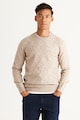 AC&Co Kerek nyakú texturált pulóver férfi