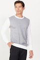 AC&Co Colorblock dizájnú pulóver kerek nyakrésszel férfi