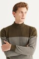 AC&Co Garbónyakú pulóver colorblock dizájnnal férfi