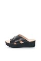 Gant Papuci wedge negri de piele Judith Femei