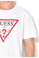 GUESS JEANS Tricou alb cu imprimeu logo Barbati