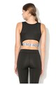 GUESS Top crop negru cu logo Femei