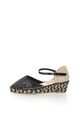 Tamaris Espadrile wedge D'Orsay negru cu bej Femei