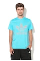 adidas Originals Tricou albastru aqua cu imprimeu logo Barbati