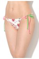 JUST CAVALLI Slip alb si fucsia cu model floral Femei