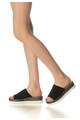 Zee Lane Papuci wedge negri de piele intoarsa Romagna Femei