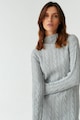 Tatuum Rochie-pulover cu maneci cazute si model torsade Wenwi Femei