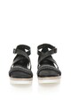 Francesco Milano Sandale flatform negre cu decoratiuni Femei