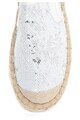 Francesco Milano Espadrile flatform alb si argintiu cu paiete reversibile Femei