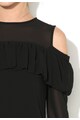 Haily's Haily’s, Bluza neagra de sifon cu volane Jana Femei