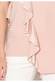 Zee Lane Collection Bluza roz prafuit asimetrica cu volane Femei