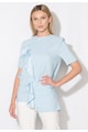 Zee Lane Collection Светлосиня асиметрична блуза с набирания Жени