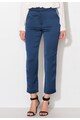 Zee Lane Collection Pantaloni bleumarin cu vipusca alba Femei