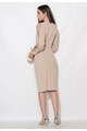 Zee Lane Collection Rochie bodycon bej cu maneci cu slituri Femei