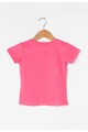 Zee Lane Kids Tricou roz cu imprimeu multicolor si strasuri Fete