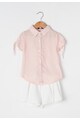 Zee Lane Kids Set roz deschis cu alb de camasa cu buline si pantaloni scurti Fete