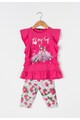 Zee Lane Kids Set fucsia cu gri de tricou si colanti Fete