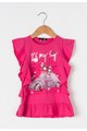 Zee Lane Kids Set fucsia cu gri de tricou si colanti Fete