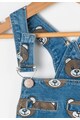 Zee Lane Kids Salopeta albastra convertibila din denim cu design ursulet Fete