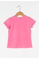 Zee Lane Kids Tricou roz cu imprimeu cu tinte si strasuri Fete