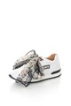 Love Moschino Pantofi sport albi cu esarfa multicolora Femei