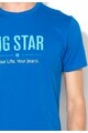 Big Star Tricou albastru cu logo Bruno Barbati